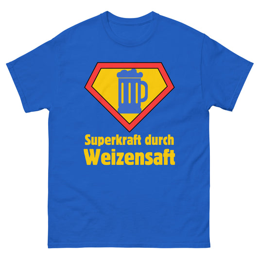 Superkraft durch Weizensaft Superheld Bier T-Shirt