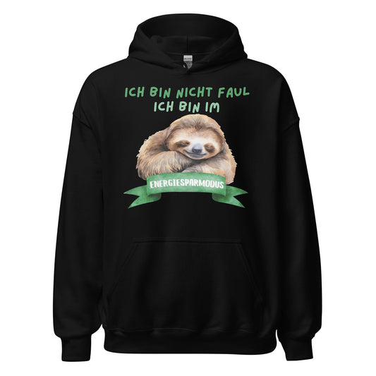 Ich bin nicht faul ich bin im Energiesparmodus Faultier Hoodie Kapuzenpullover