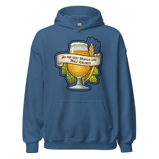 An mir geht Hopfen und Malz verloren Bier Hoodie Kapuzenpullover