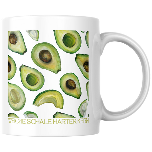 Weiche Schale Harter Kern Avocado Kaffee Tasse