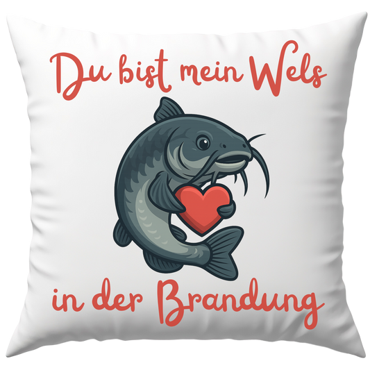 Du Bist Mein Wels In Der Brandung Liebe Deko Kissen
