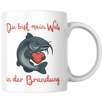 Du Bist Mein Wels In Der Brandung Liebe Kaffee Tasse
