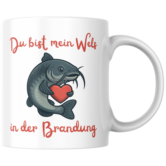 Du Bist Mein Wels In Der Brandung Liebe Kaffee Tasse