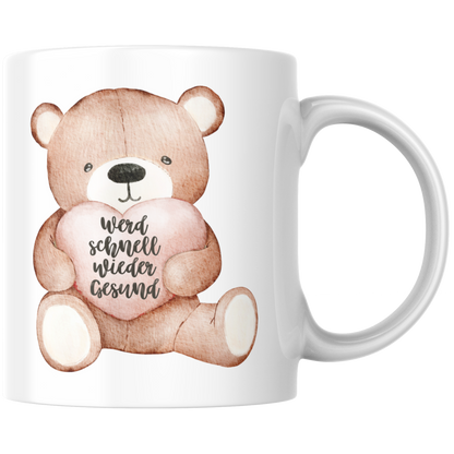 Werd Schnell Wieder Gesund Teddy Gute Besserung Kaffee Tasse
