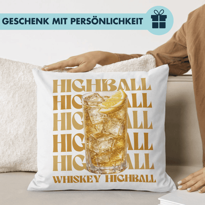 Whiskey Highball Deko Kissen