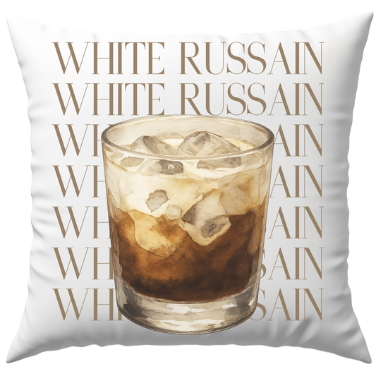 White Russian Cocktail Deko Kissen