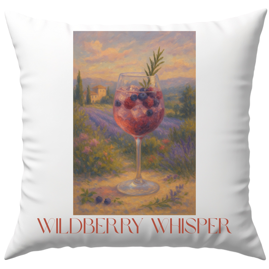 Wildberry Whisper Cocktail Kunst Deko Kissen
