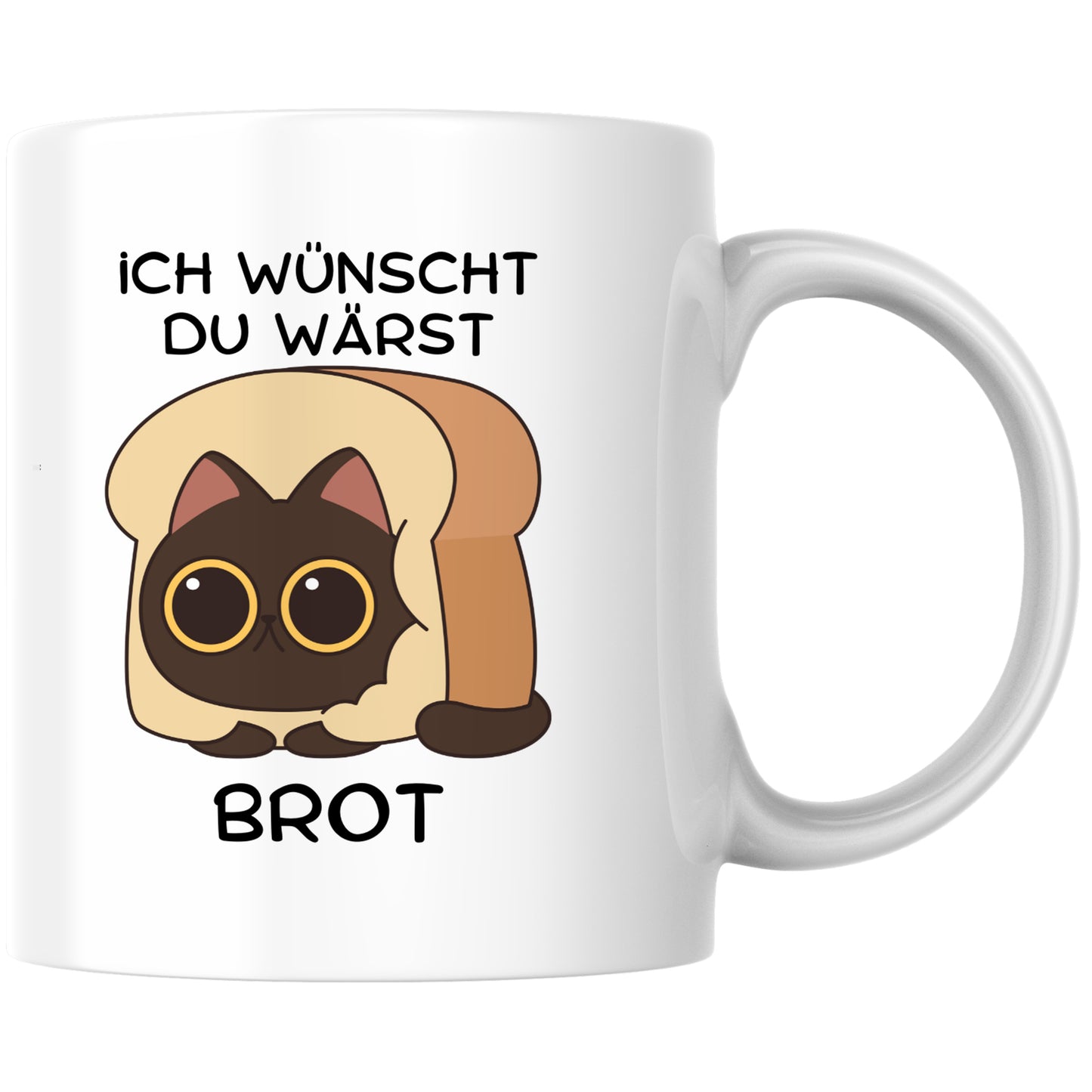 Ich Wünscht Du Wärst Brot Menschenhass Wortspiel Kaffee Tasse