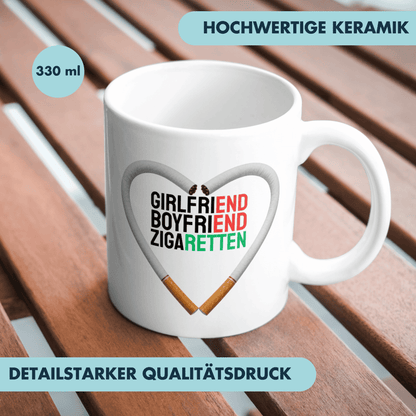 GirlfriEND BoyfriEND ZigaRETTEN Meme Kaffee Tasse