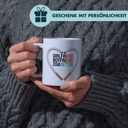 GirlfriEND BoyfriEND ZigaRETTEN Meme Kaffee Tasse