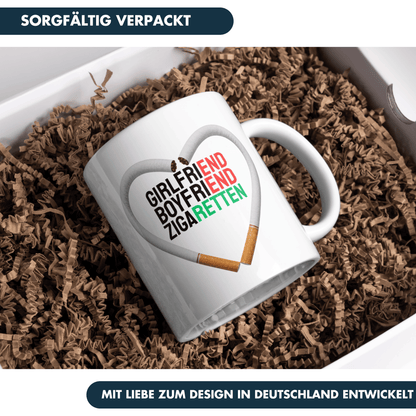 GirlfriEND BoyfriEND ZigaRETTEN Meme Kaffee Tasse